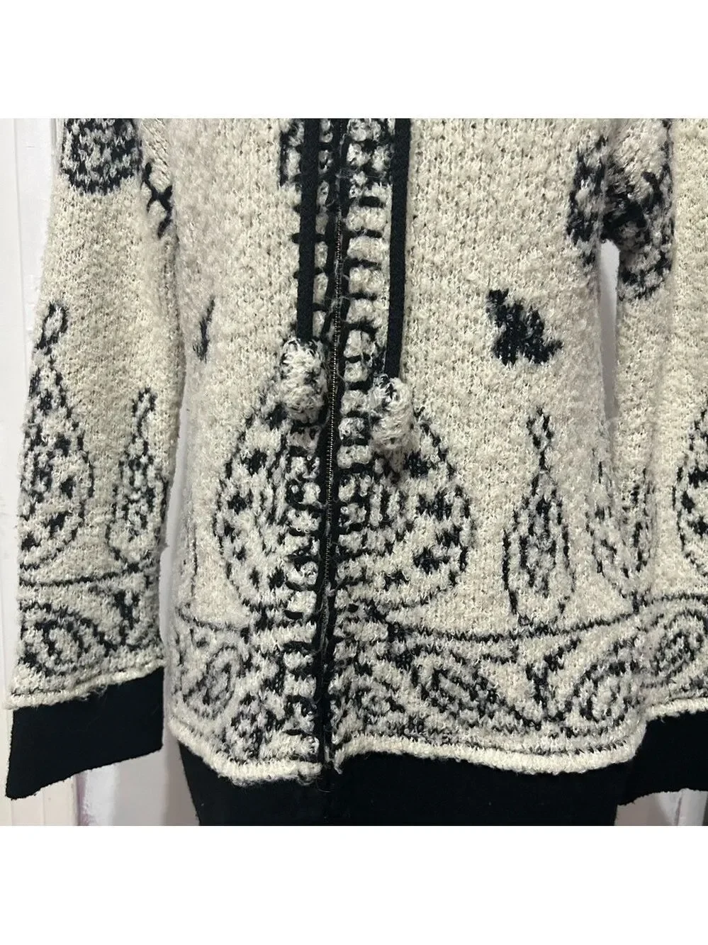 Anthropologie Sleeping on Snow Kajsa Wool Knit Cardigan Fairy Full Zip S